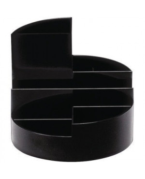 MAUL Stifteköcher 4117690 rund 6Fächer Kunststoff schwarz