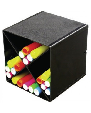 Deflect-o Organisationsbox CUBE 350204 4Fächer schwarz