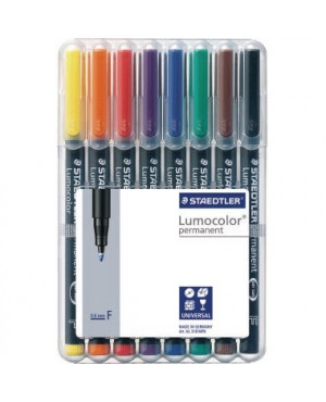 STAEDTLER Folienschreiber Lumocolor 318 WP8 0,6mm sortiert 8 St./Pack.