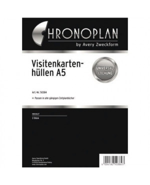 Chronoplan Visitenkartenhülle 50384 150x210mm transparent 3 St./Pack.