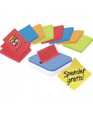 Post-it Haftnotiz Z-Notes VAL-B8P 90Bl. sortiert 8 St./Pack. +Spender