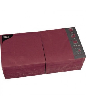 PAPSTAR Serviette 12494 33x33cm 3lagig bordeaux 250 St./Pack.
