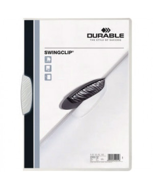 DURABLE Klemmmappe SWINGCLIP 226002 DIN A4 max. 30Bl. Klemme ws