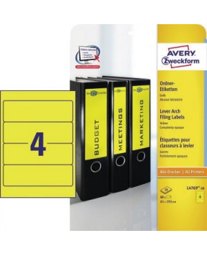 Avery Zweckform Ordneretikett L4769-20 61x192mm ge 80 St./Pack.