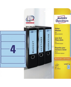 Avery Zweckform Ordneretikett L4767-20 61x192mm bl 80 St./Pack.