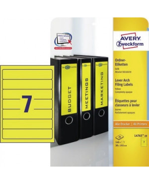Avery Zweckform Ordneretikett L4765-20 38x192mm ge 140 St./Pack.