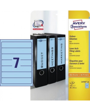 Avery Zweckform Ordneretikett L4763-20 38x192mm bl 140 St./Pack.