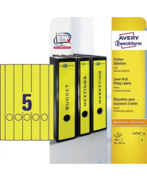 Avery Zweckform Ordneretikett L4751-20 38x297mm ge 100 St./Pack.