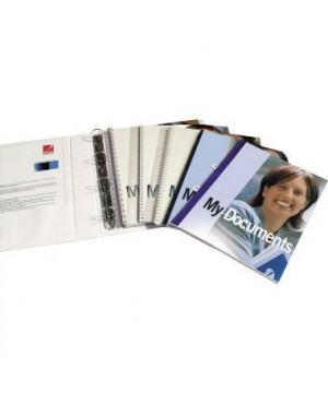 GBC Einhängeheftstreifen IB412356 PVC weiß 50 St./Pack.