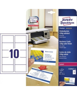 Avery Zweckform Visitenkarte C32016-25 DIN A4 weiß 10 St./Pack.