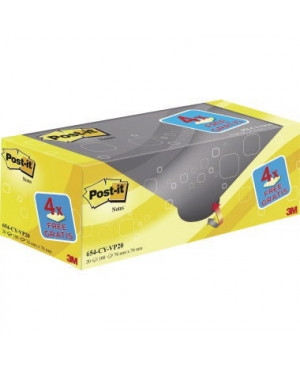 Post-it Haftnotiz Notes 654Y-20 76x76mm 100Blatt gelb 20 St./Pack.
