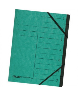 Falken Ordnungsmappe 11288065 DIN A4 7Fächer Karton grün