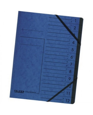 Falken Ordnungsmappe 11288099 DIN A4 12Fächer Karton blau