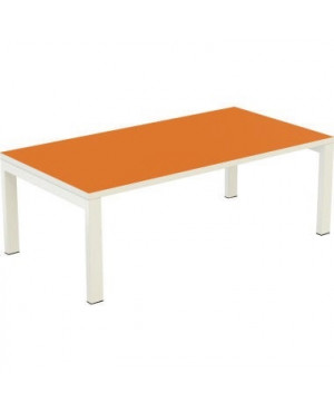 easyDesk Beistelltisch T114.13.05 114x40x60cm orange/weiß