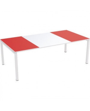easyDesk Schreibtisch T220.13.13.18 220x75x114cm rt/ws