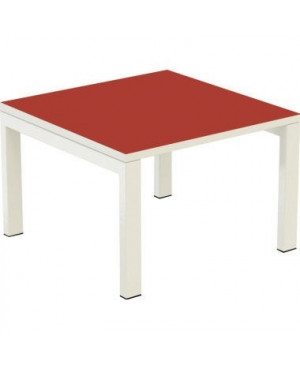 easyDesk Beistelltisch T60.13.18 60x40x60cm rot/weiß