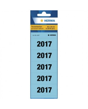 HERMA Ordneretikett 2017 1697 60x26mm blau 100 St./Pack.