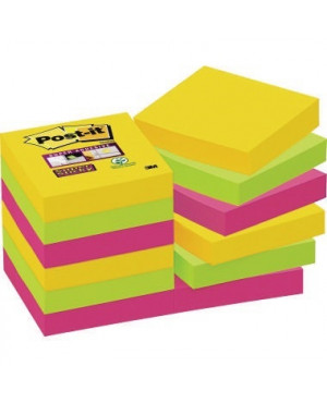 Post-it Haftnotiz Super Sticky 62212SR 48x48mm 12 St./Pack.