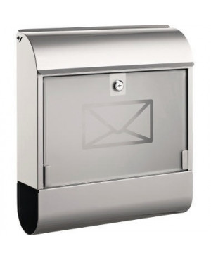 ALCO Briefkasten 8608 36x40x11cm Metall silber