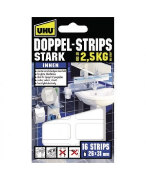 UHU Doppelstrips 45380 stark 16 St./Pack
