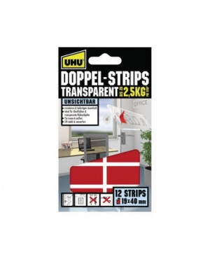 UHU Doppelstrips 45515 transparent 12 St./Pack