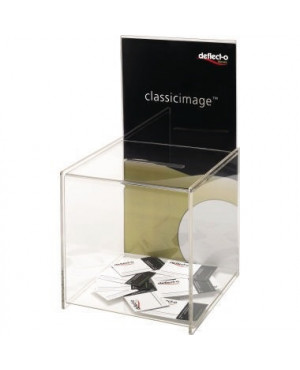 Deflecto Spendenbox 66001 211x213x381mm glasklar