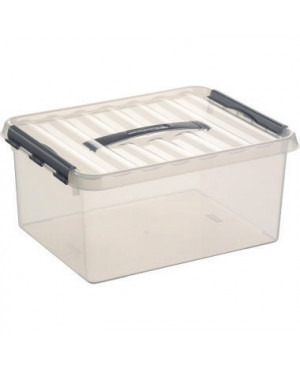 Sunware Aufbewahrungsbox Q-line H6162602 15l Deckel Tragegriff tr