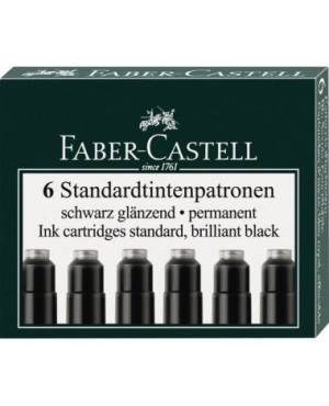Faber-Castell Tintenpatronen 185507 Standard schwarz 6 St./Pack