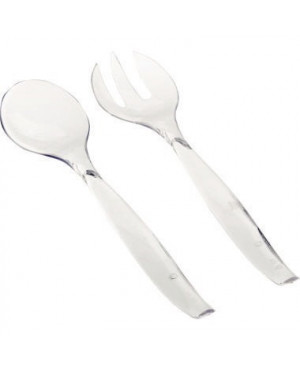 PAPSTAR Salatbesteck 81702 Einweg 25cm transparent 2tlg.