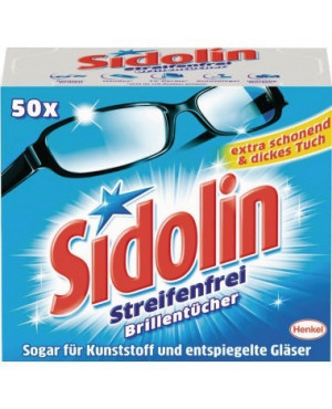 Sidolin Brillenputztuch 605611 blau 50 St./Pack.