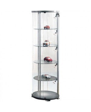 Kerkmann Vitrine 3762 54,5x180cm rund Glas 4Böden