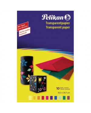 Pelikan Transparentpapier 233 M/10 137943 farbig sortiert 10 Bl./Pack.