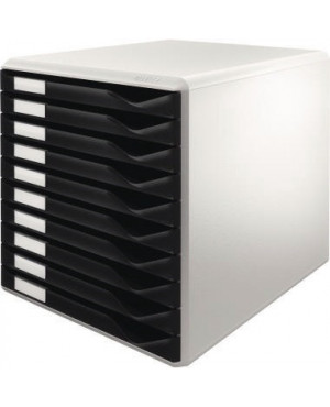 Leitz Schubladenbox 52810095 DIN A4 10Schubfächer lichtgr/sw