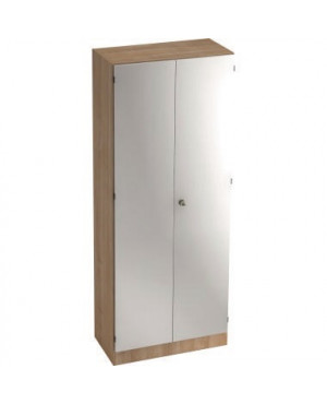 Hammerbacher Flügeltürenschrank V6100/N/S/SG 5OH nußbaum/silber