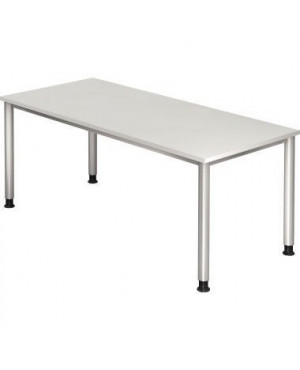 Hammerbacher Schreibtisch VHS19/W/S 180x80cm weiß