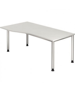 Hammerbacher Schreibtisch VHS18/W/S 180x100cm weiß