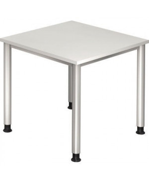 Hammerbacher Schreibtisch VHS08/W/S 80x80cm weiß