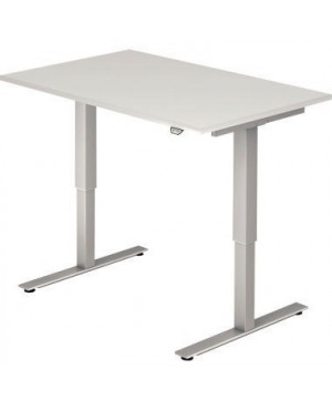 Hammerbacher Schreibtisch VXMST12/W/S 120x80cm weiß