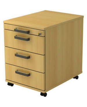 Hammerbacher Rollcontainer Solid VAC30/6/6/SG buche/buche