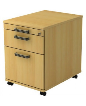 Hammerbacher Rollcontainer Solid VAC20/6/6/SG buche/buche