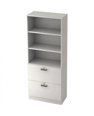 Hammerbacher Registraturschrank V7300/W/W/SG 5OH weiß/weiß