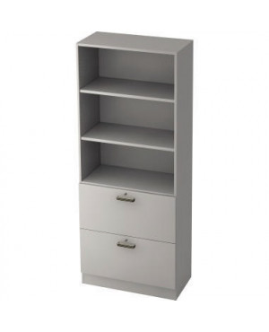 Hammerbacher Registraturschrank V7300/5/5/SG 5OH grau/grau