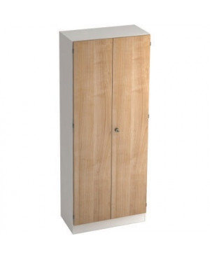 Hammerbacher Garderobenschrank V6200/W/N/SG 5OH weiß/nußbaum