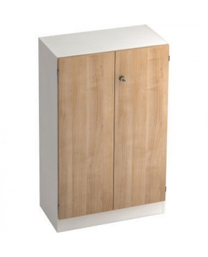 Hammerbacher Flügeltürenschrank V6550/W/N/SG 3OH weiß/nußbaum