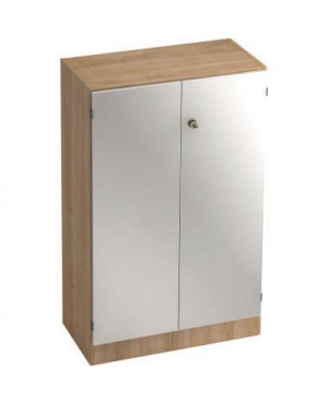 Hammerbacher Flügeltürenschrank V6550/N/S/SG 3OH nußbaum/silber