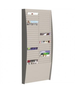 Paperflow Wand-Sortiertafel V 50F A4V2X25.02 DIN A4 grau