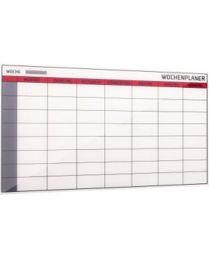 Bi-Office Wochenplaner GL163801 Glas Kollektion 4 mm weiß