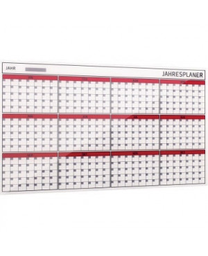 Bi-Office Jahresplaner GL163901 Glas Kollektion 4mm weß