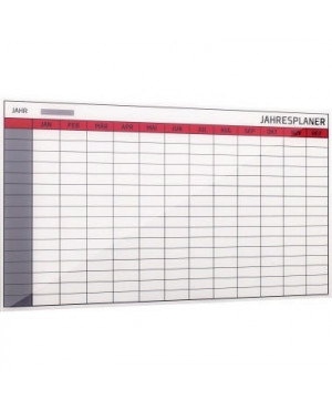 Bi-Office Jahresplaner GL164101 Glas Kollektion 4mm weiß