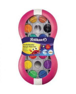 Pelikan Farbkasten Space+ 735 SP/12 724625 12Farben +Deckweiß magenta